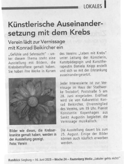 2023-06-16 - Rundblick - Künstlerische Auseinandersetzung mit Krebs