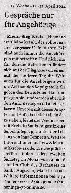 2024-04-12 - Extra-Blatt - Gespräche nur für Angehörige