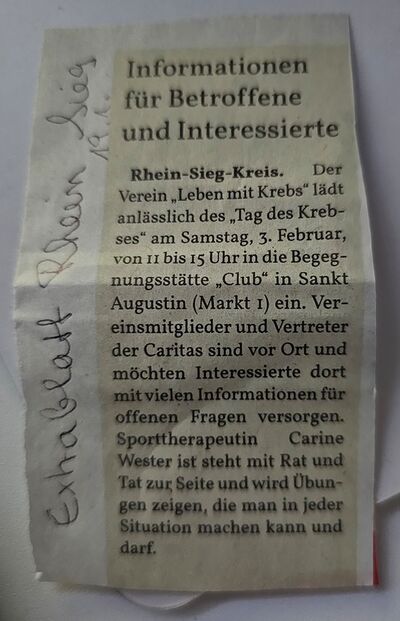 2024-01-19 - Extra-Blatt - Tag des Krebses